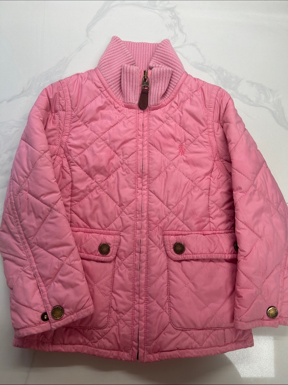 Girls Ralph Lauren Quilted Pink Barn Jacket